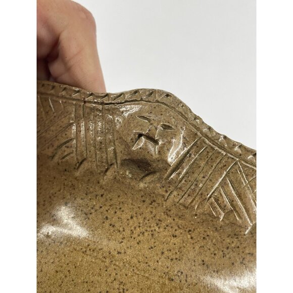 Vintage Peter PB Jones Face Effigy Vase Pottery Seneca Tribe Beaver Clan NY - Picture 7 of 10